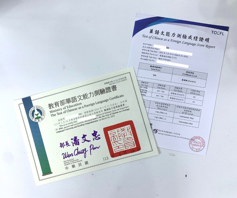 Thời gian nhận chứng chỉ TOCFL sau khi thi mới nhất 2025 20 chứng chỉ tocfl
