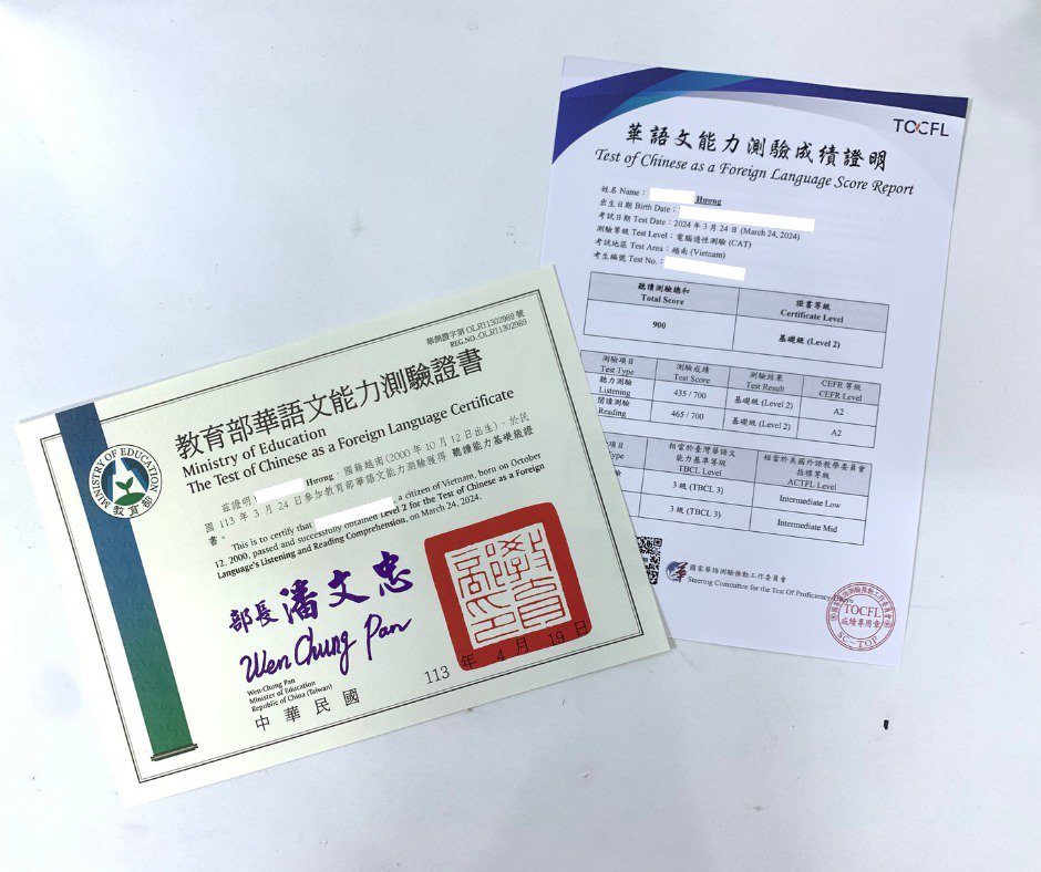 Thời gian nhận chứng chỉ TOCFL sau khi thi mới nhất 2025 15 chứng chỉ tocfl