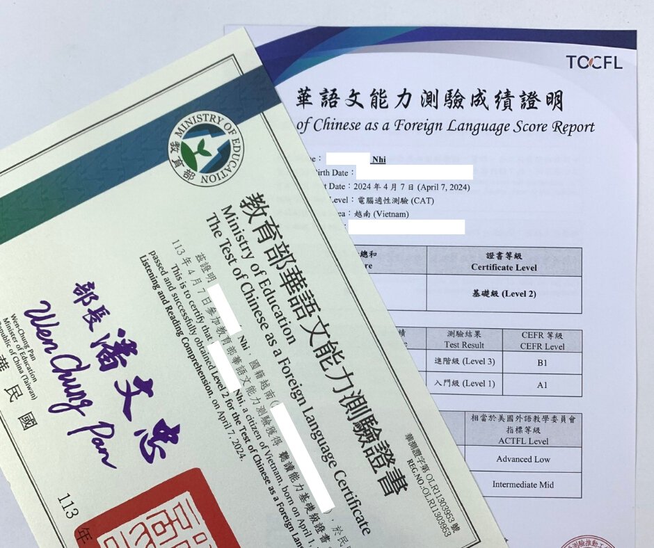 Thời gian nhận chứng chỉ TOCFL sau khi thi mới nhất 2025 5 chứng chỉ tocfl