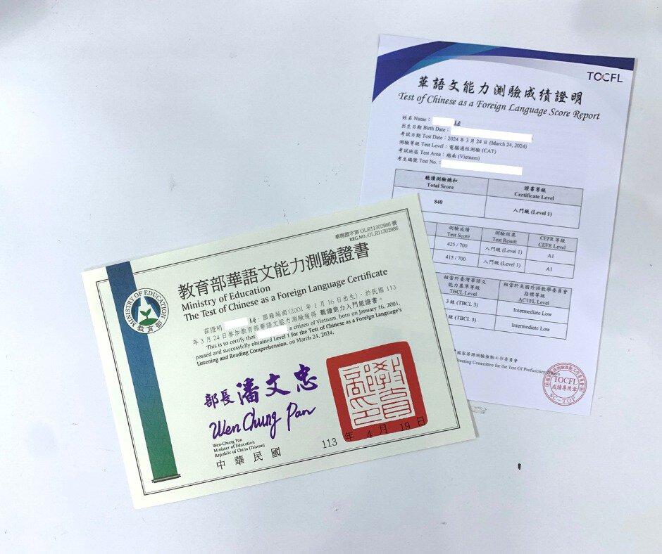 Thời gian nhận chứng chỉ TOCFL sau khi thi mới nhất 2025 18 chứng chỉ tocfl