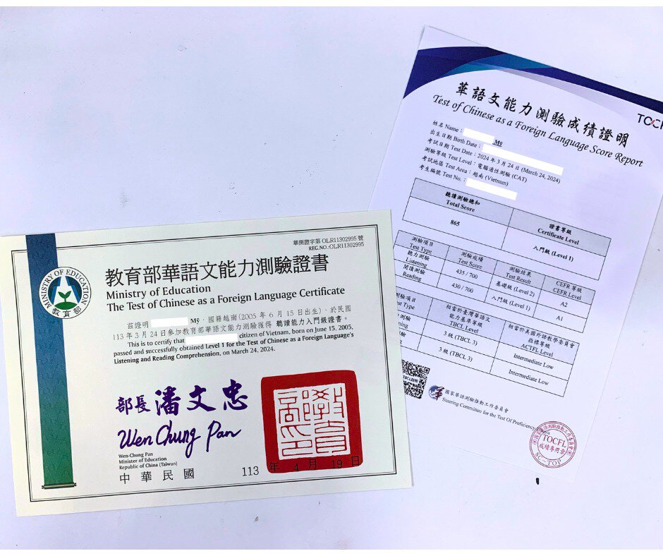 Thời gian nhận chứng chỉ TOCFL sau khi thi mới nhất 2025 14 chứng chỉ tocfl