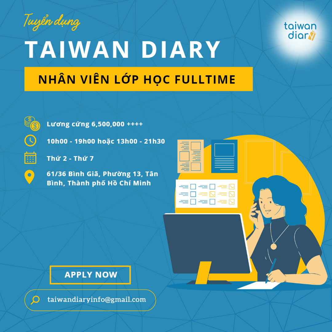 Taiwan Diary tuyển dụng nhân viên