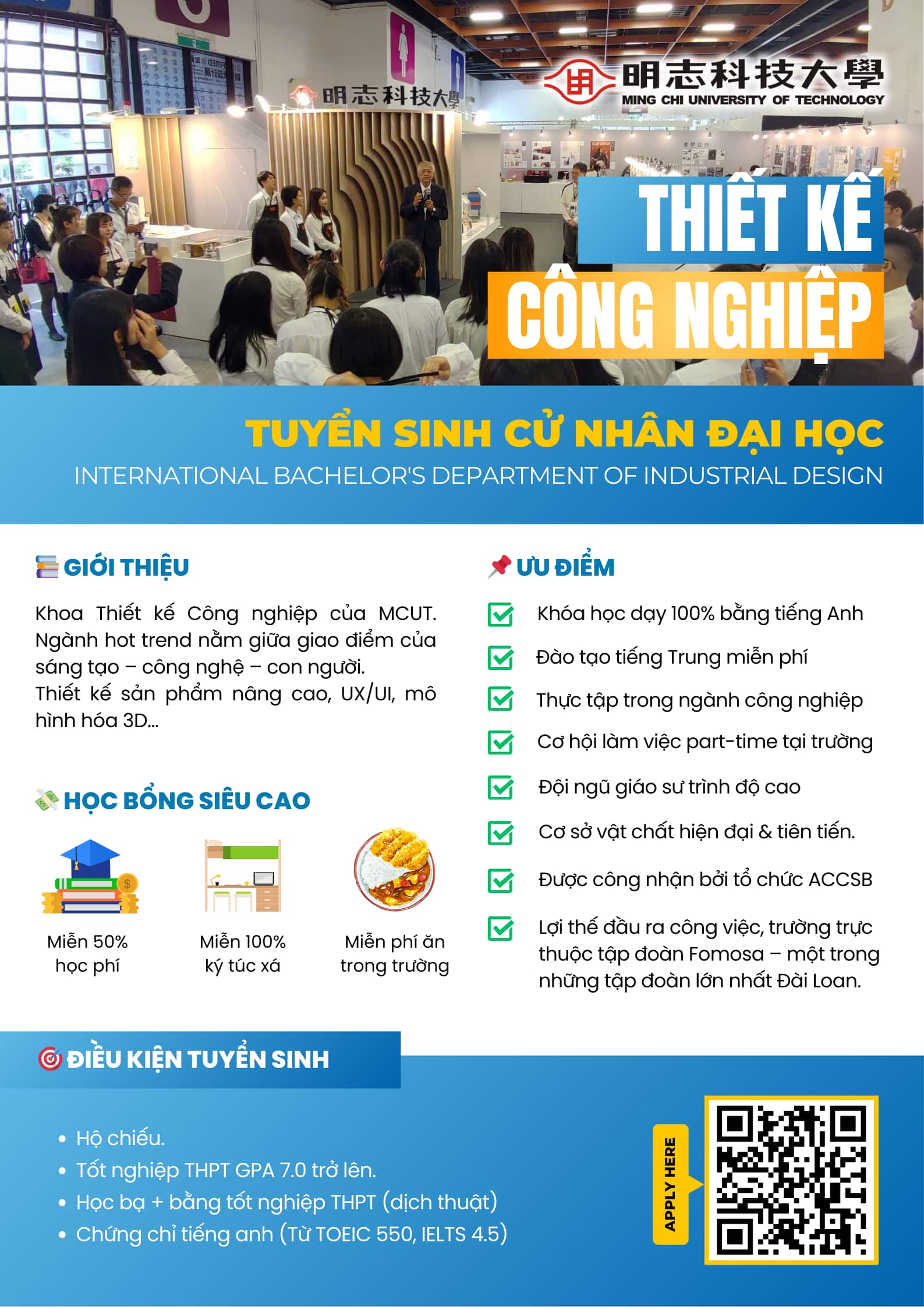 Học bổng Đại học KHKT Minh Chí - chương trình cử nhân quốc tế 2026 4 Học bổng Đại học KHKT Minh Chí