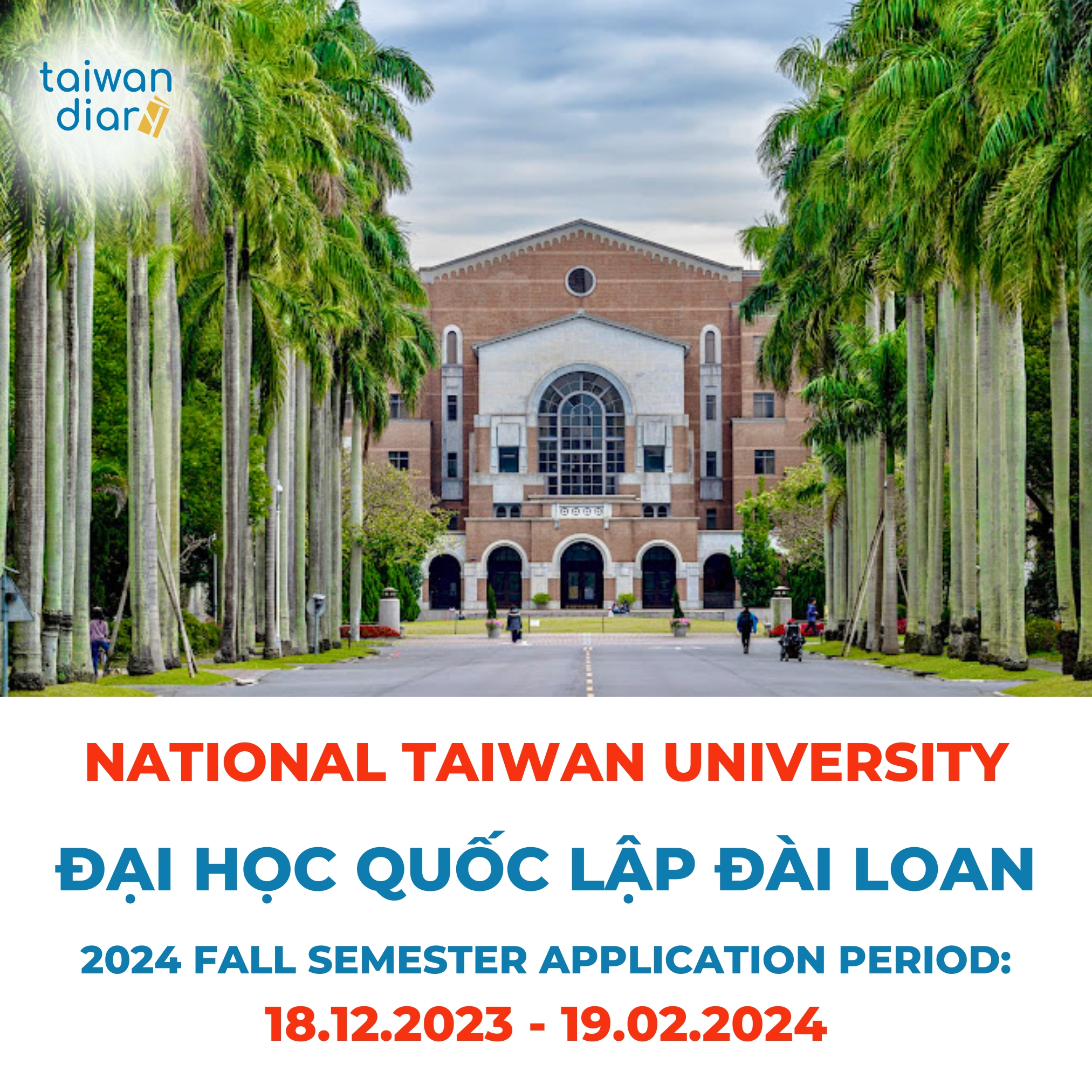 tuyển sinh Đại học Quốc lập Đài Loan kỳ thu 2024