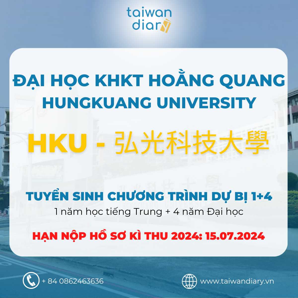 Giới thiệu hệ 1+4 Đại học KHKT Hoằng Quang kỳ thu 2024