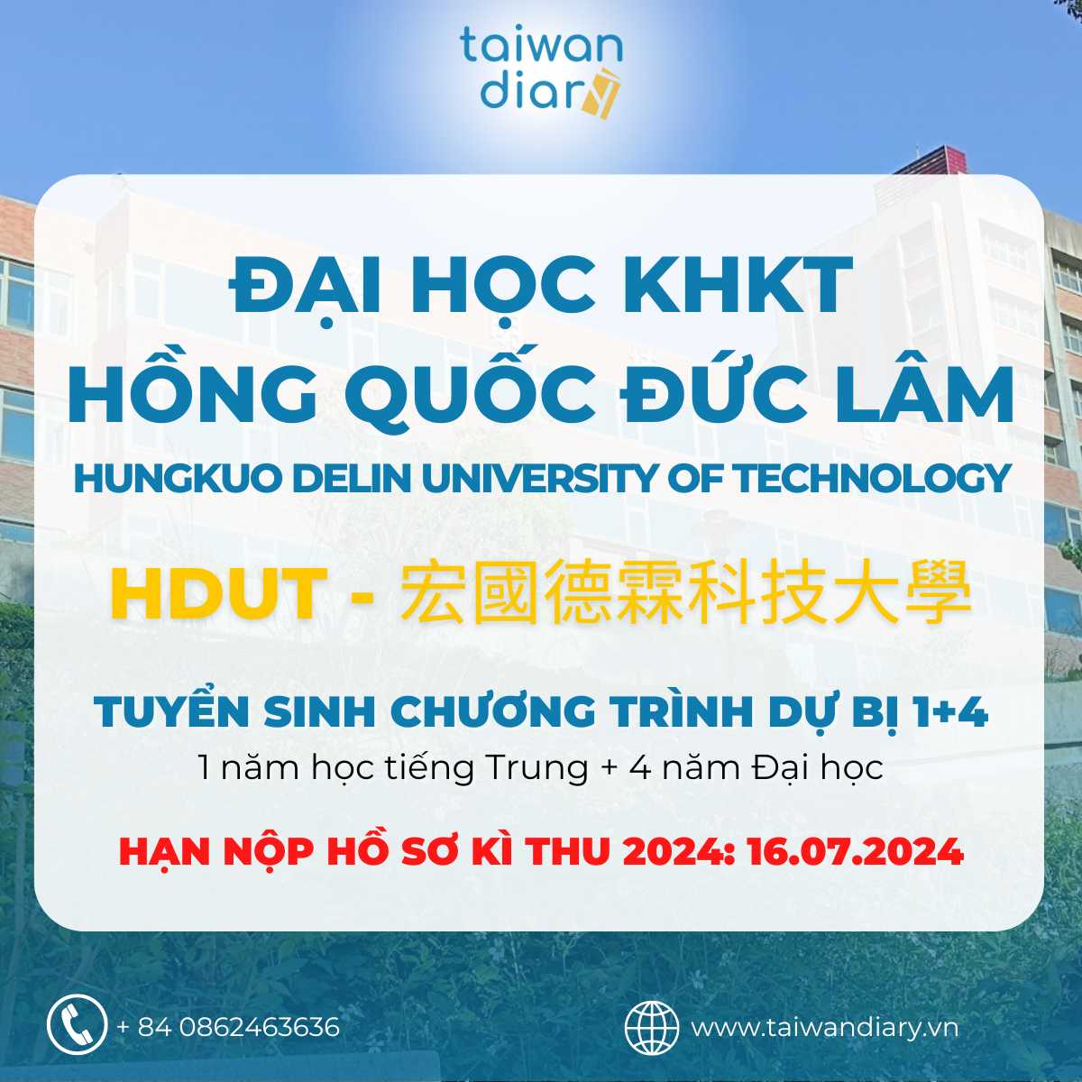 Giới thiệu hệ 1+4 Đại học KHKT Hồng Quốc Đức Lâm kỳ thu 2024