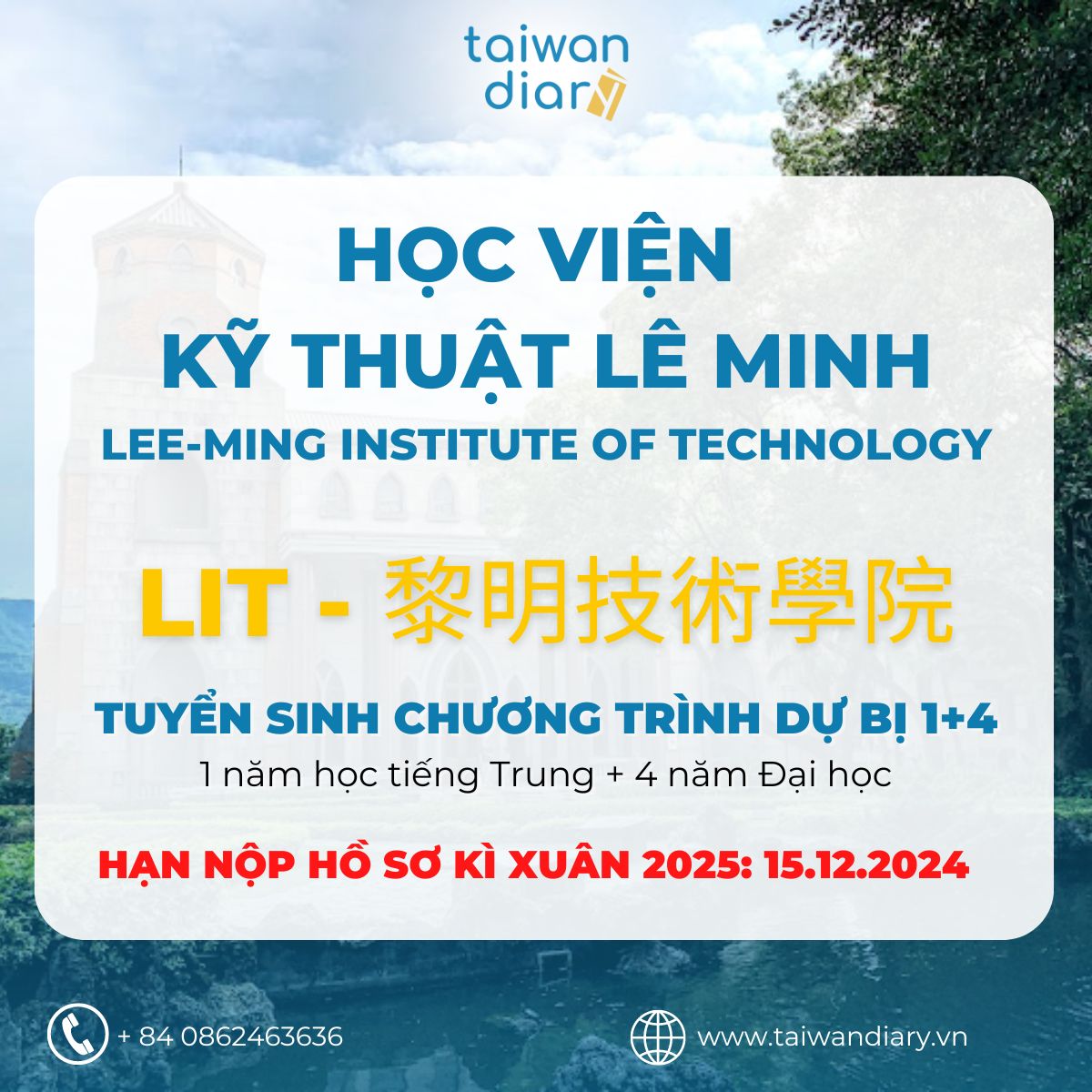 Học viện Kỹ thuật Lê Minh tuyển sinh hệ 1+4 kỳ xuân 2025