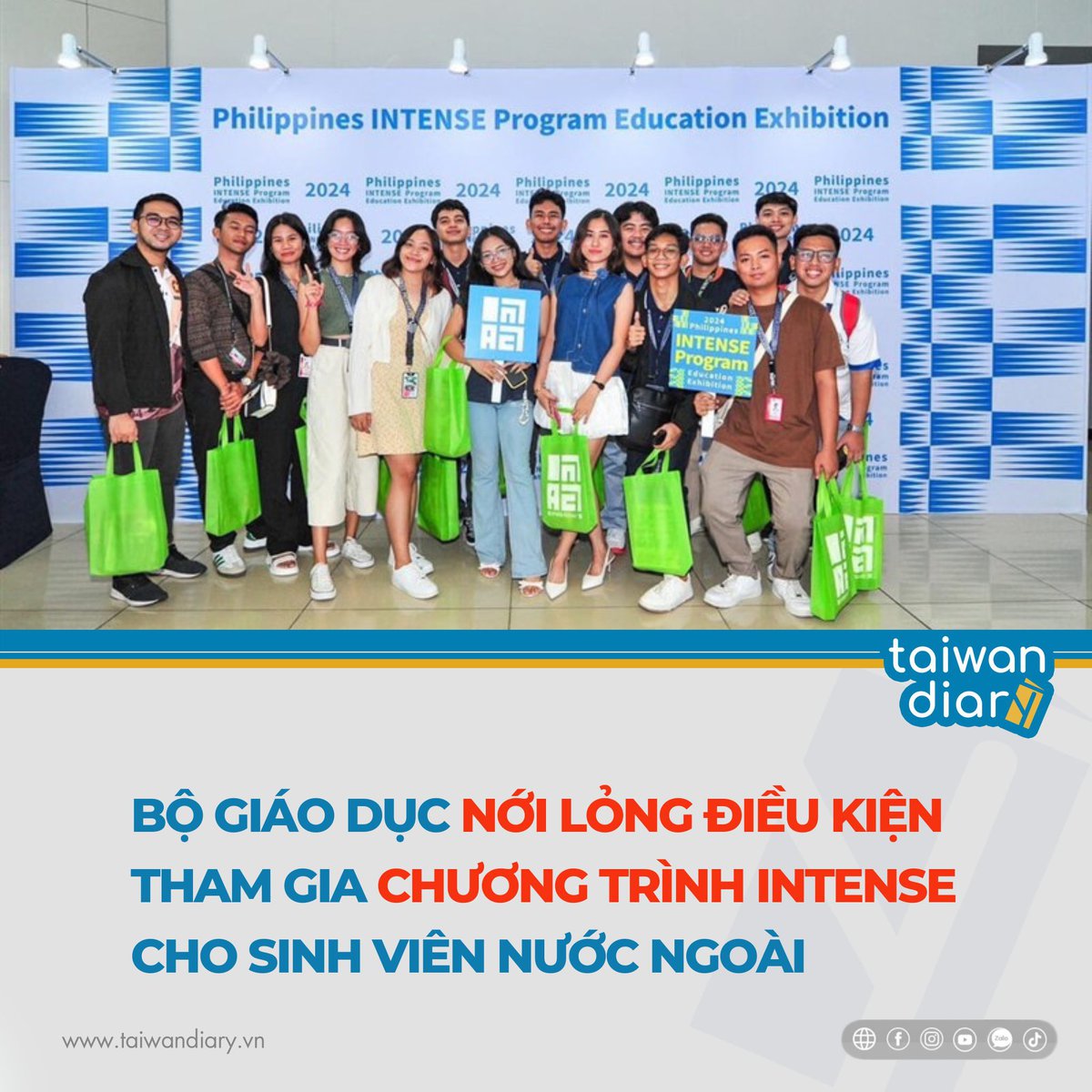 Chương trình INTENSE: Học bổng và đầu ra công việc du học Đài Loan 2026 2 học bổng intense