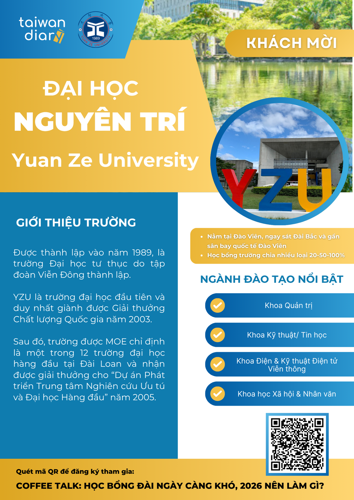 Đại học Nguyên Trí tham gia sự kiện Coffee Talk 20/07/2025 tại TP.HCM 1 poster truong coffee talk 3