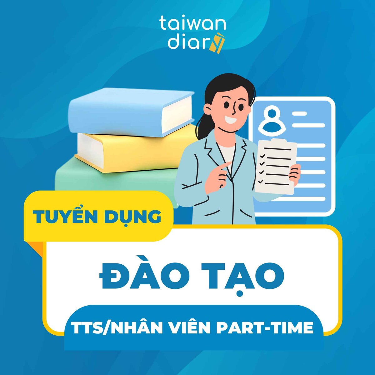 Taiwan Diary tuyển dụng Thực tập sinh/Nhân viên part-time Đào tạo dài hạn tại TP. Hồ Chí Minh tháng 10 năm 2026 1 infographic q